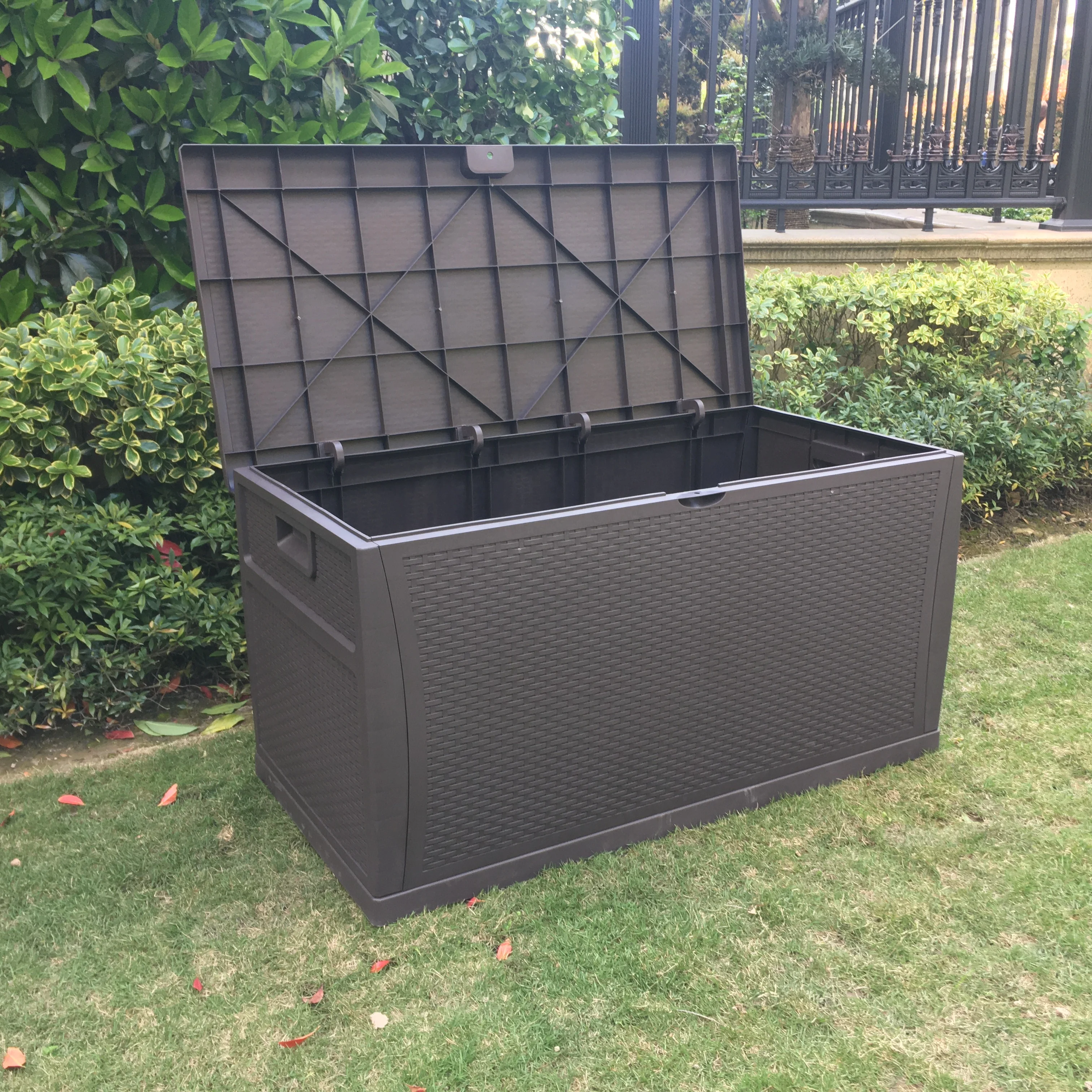 450L outdoor garden rattan box plastic storage
