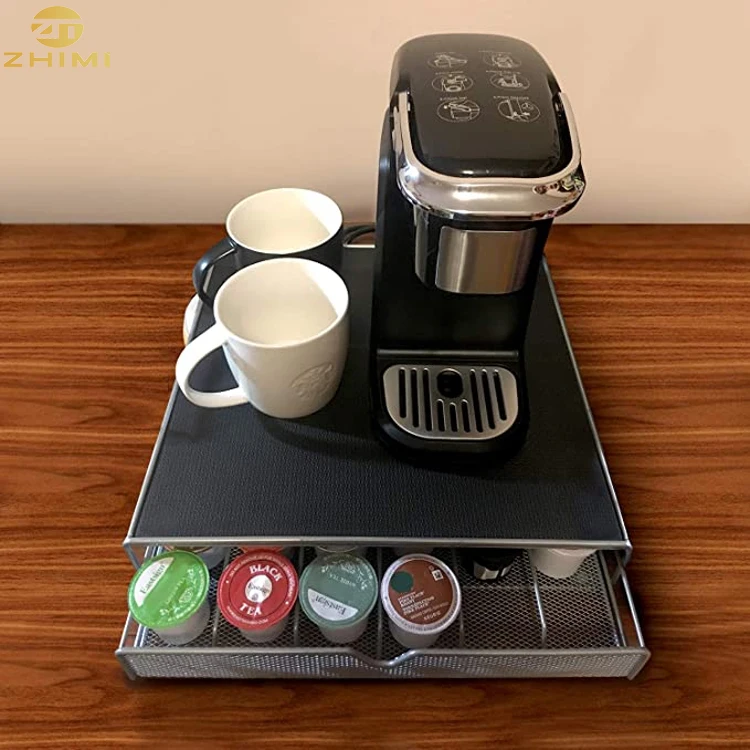 Metal Drawer Nespresso K-cup Capsule Coffee Pod Holder Rack for 36 pcs Capsules