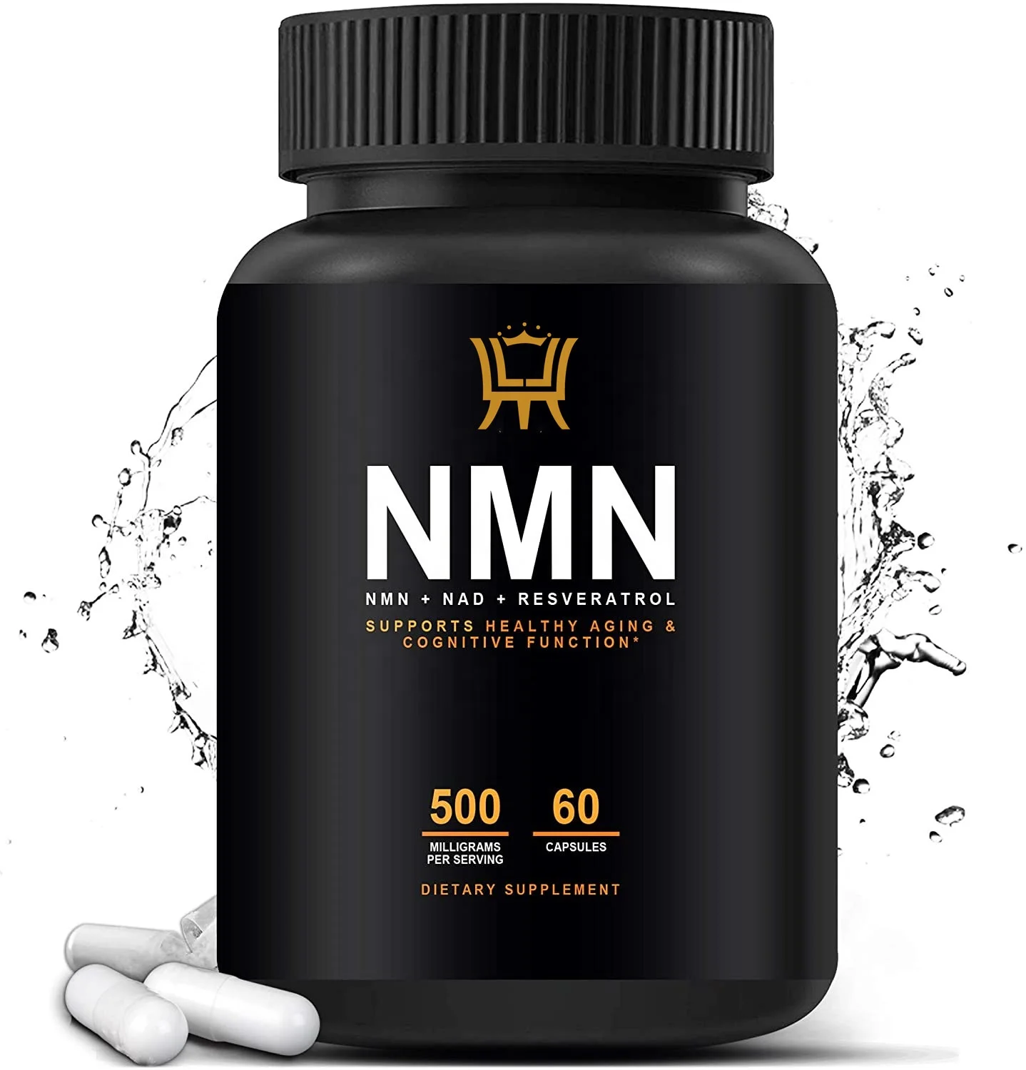 
hot sell NMN capsule powder Form 500mg Per Serving to Boost NAD+ Levels Like Riboside for Anti Aging by Double Wood Supplements 