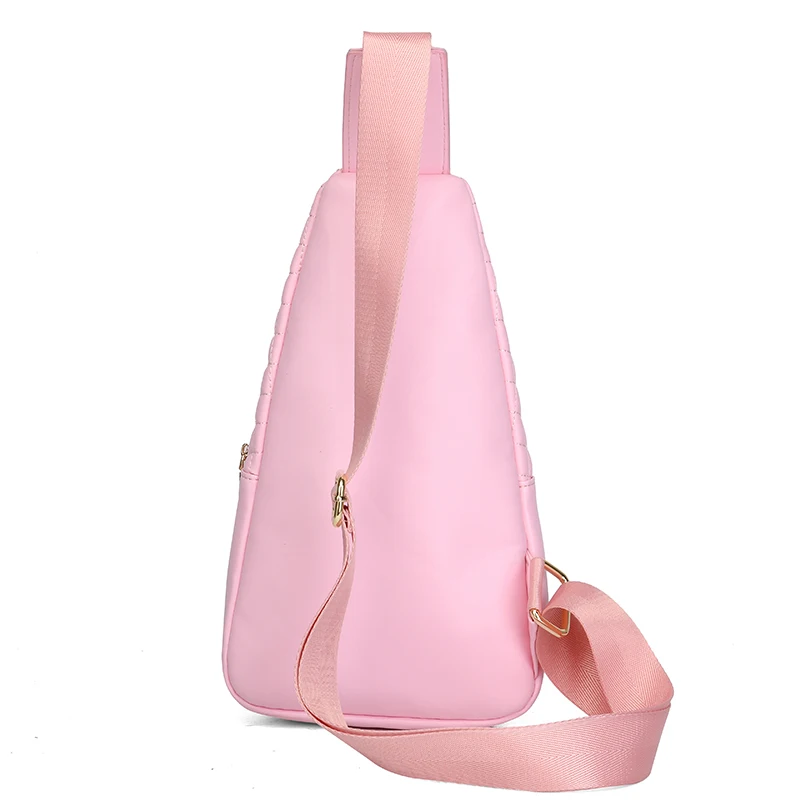 custom waterproof PU Leather Cross chest Bag single shoulder bag men women durable sling messenger chest sling bags for women