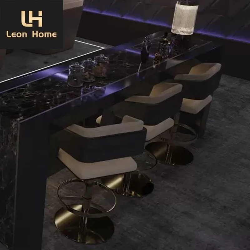 Hotel Project Manufacture Custom Made Modern Bar Stool Luxury Stainless Steel Frame Forged Metal Barstool