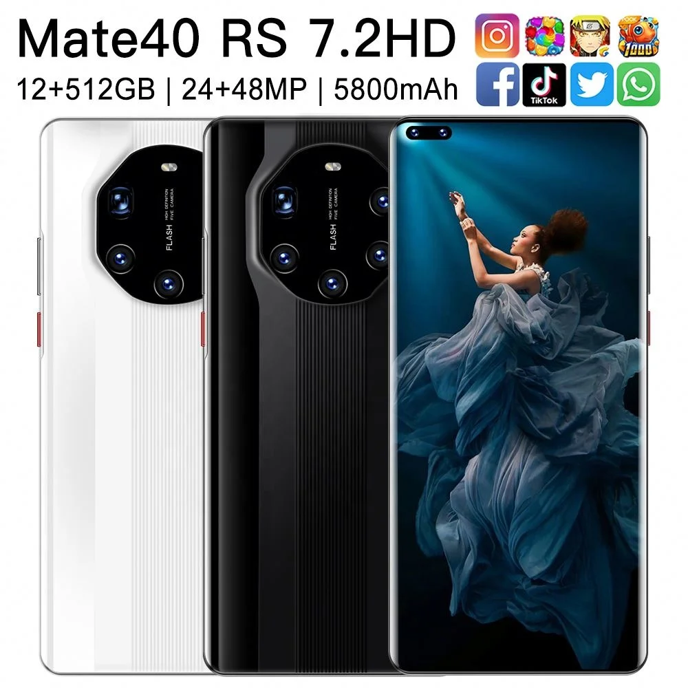Смартфон Mate40 RS, 48 МП, 12 + 2022 ГБ, Android 512, 10,0 дюйма