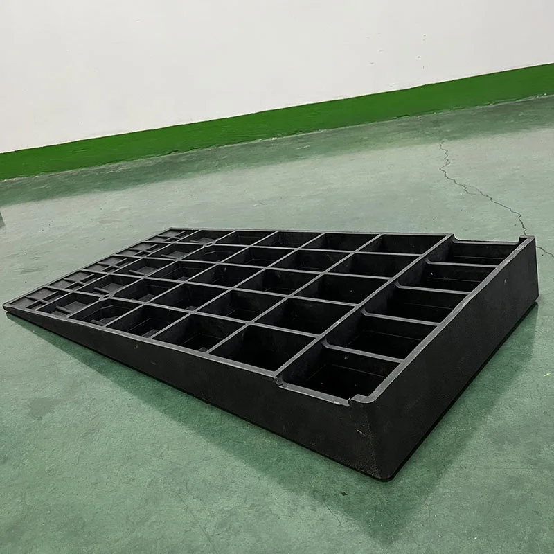 980*480*100mm High Quality Rubber Plastic Flooring Road Kerb Traffic Safety Curb Ramp