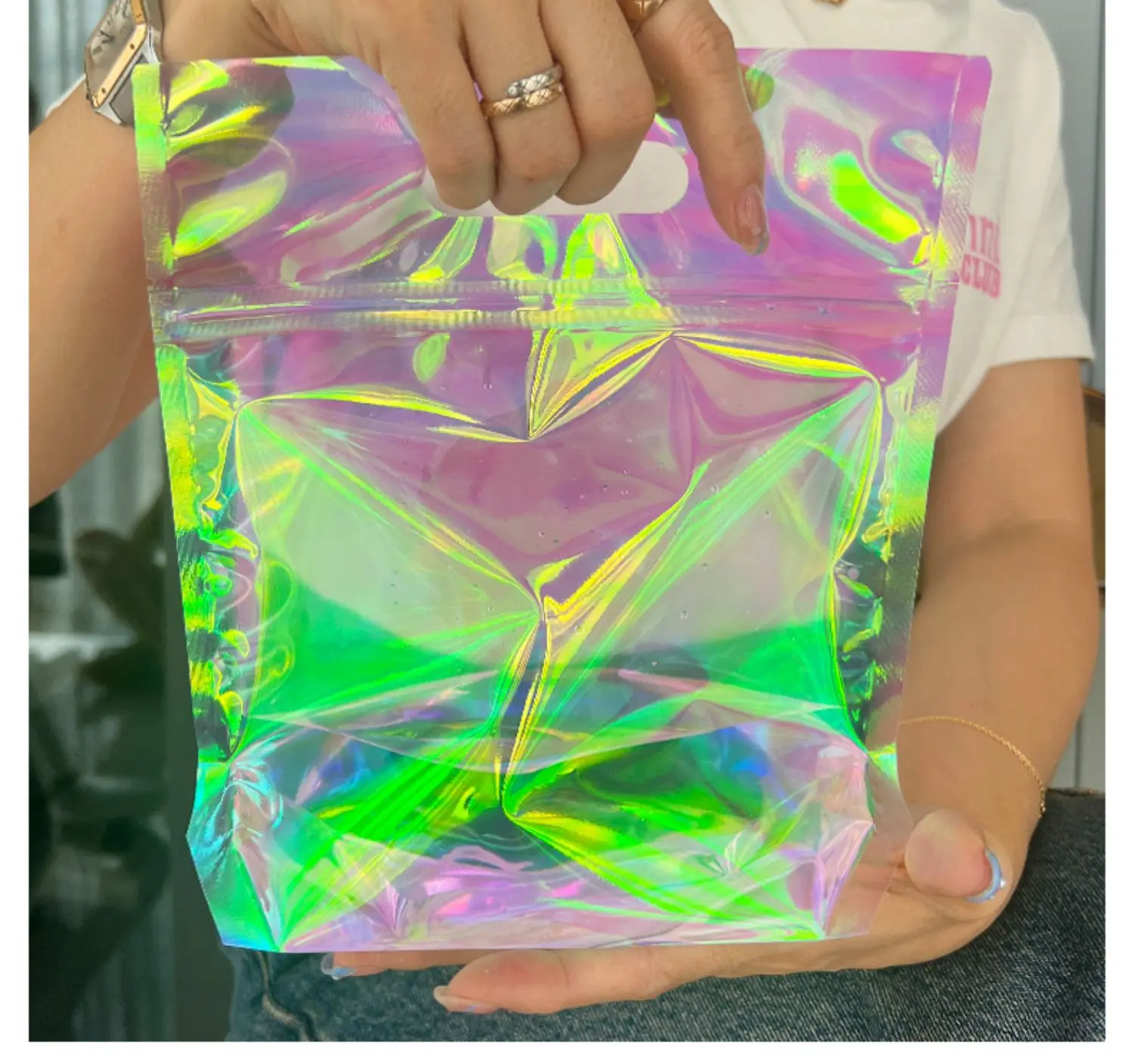 Resealable Ziplock Doypack Stand Up Pouch Clear Transparent Plastic Food Packaging Bag With Zipper