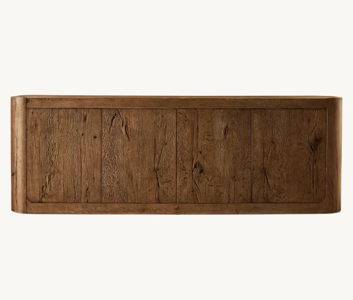 Modern Luxury TV Stand Set Home Furniture Solid Oak Wood Media Console