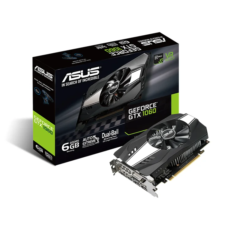 JIESHUO Low Price Computer Placa De Video Card GeForce GTX 1060 6GB Phoenix GDDR6 Gaming PC GPU Graphics Card
