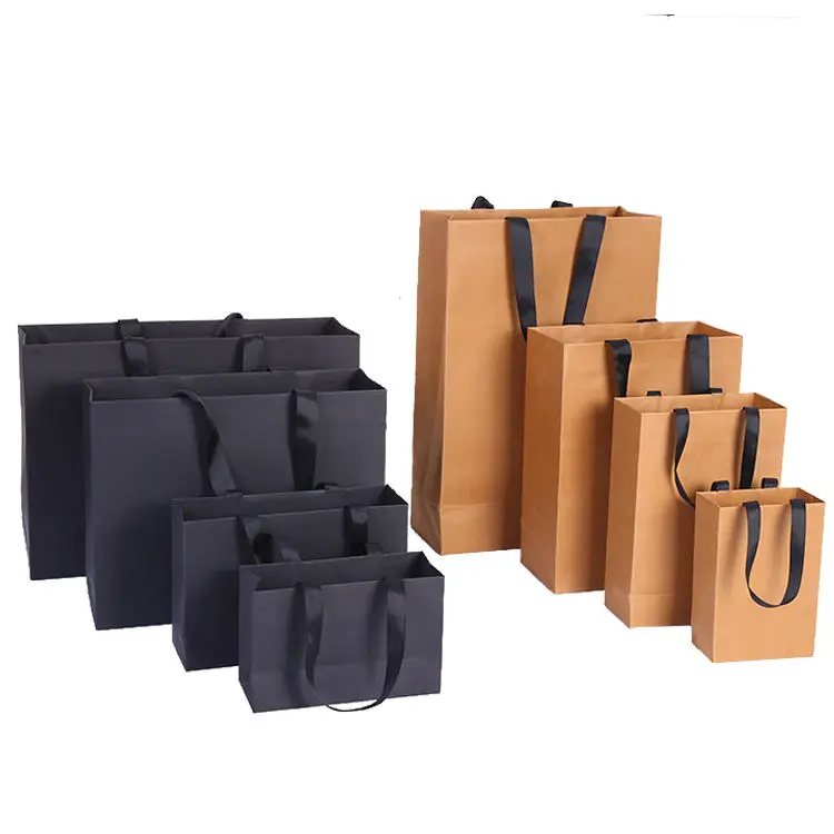 High Quality Designing Paper Bags With Handle Custom Picture Print Shopping Paper Paper Kraft