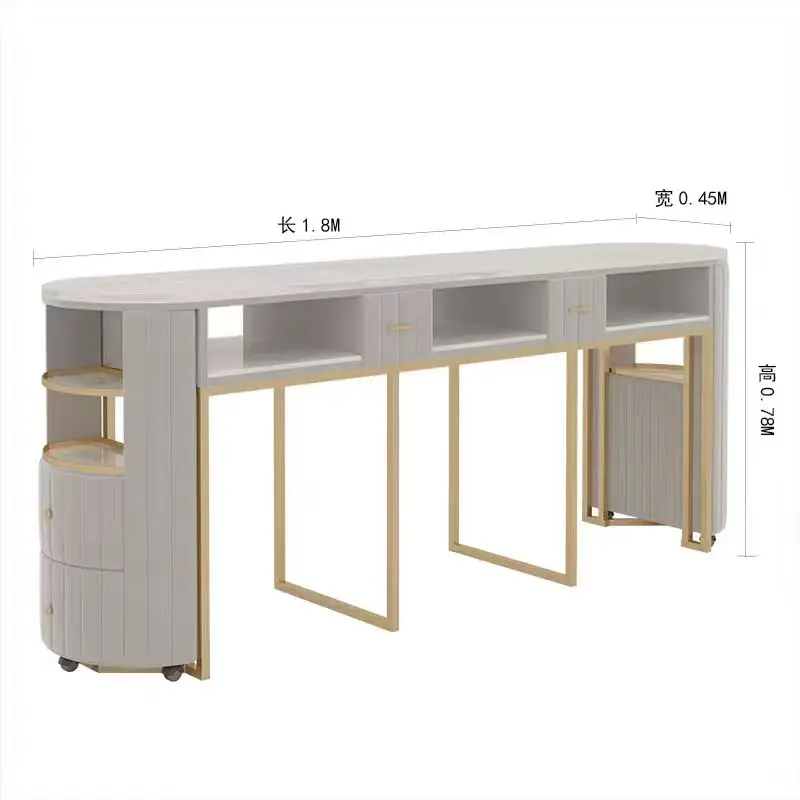 HOCHEY Manicure Desk Nail Salon Furniture Table For Nails Salon Professional Manicure Table Nails Table And Chair Set