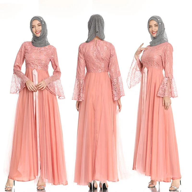 women sleeves islamic clothing dresses long bridal wedding kids muslim dress