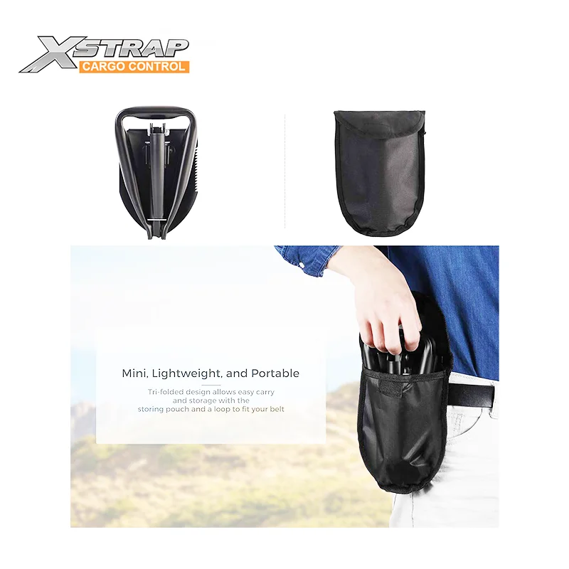 Outdoor Camping Shovel Garden Tool Multi Function 22.84 INCH Folding Snow Shovel Carbon Steel lightweight Trench