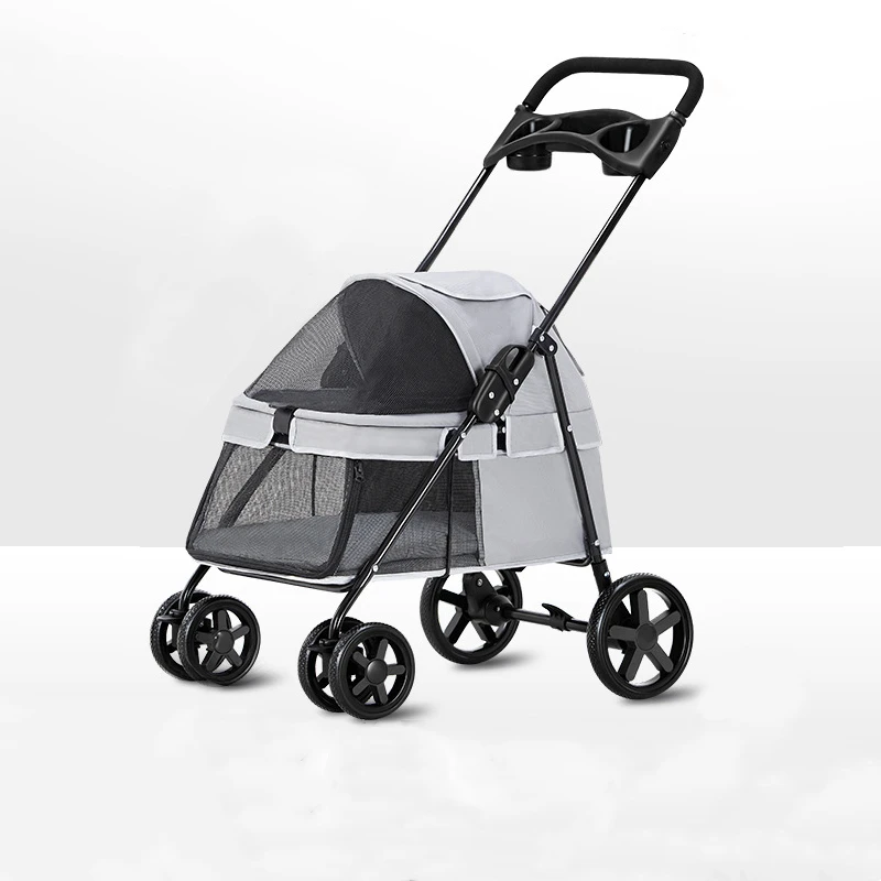 Lightweight pet strollers large dog stroller luxury customized foldable pets premium trolley cart wholesale