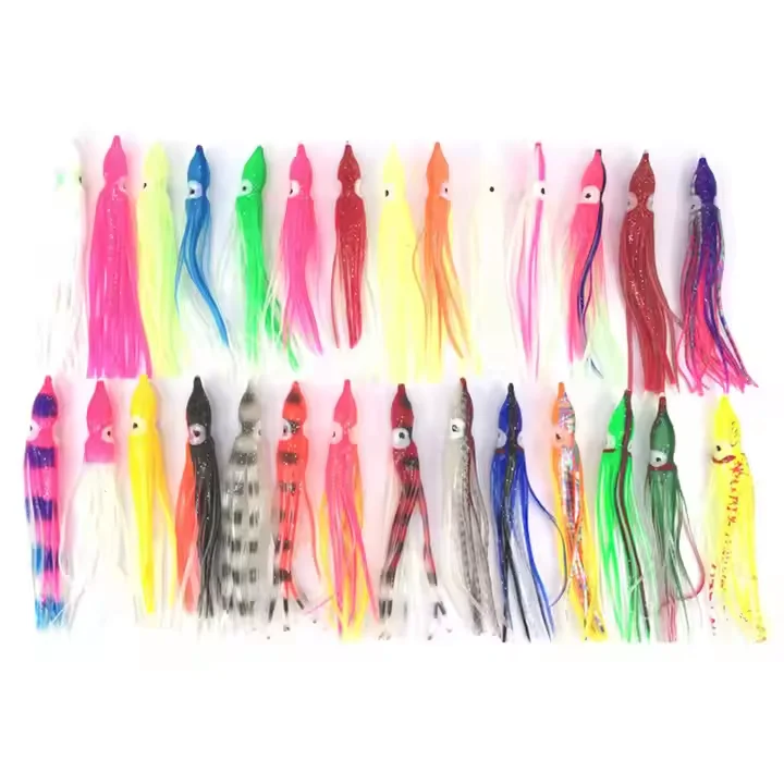 Newbility hot sale  Sea fishing glow-in-the-dark octopus soft bait 50mm 75mm  90mm100mm 120mm  boat fishing soft bait