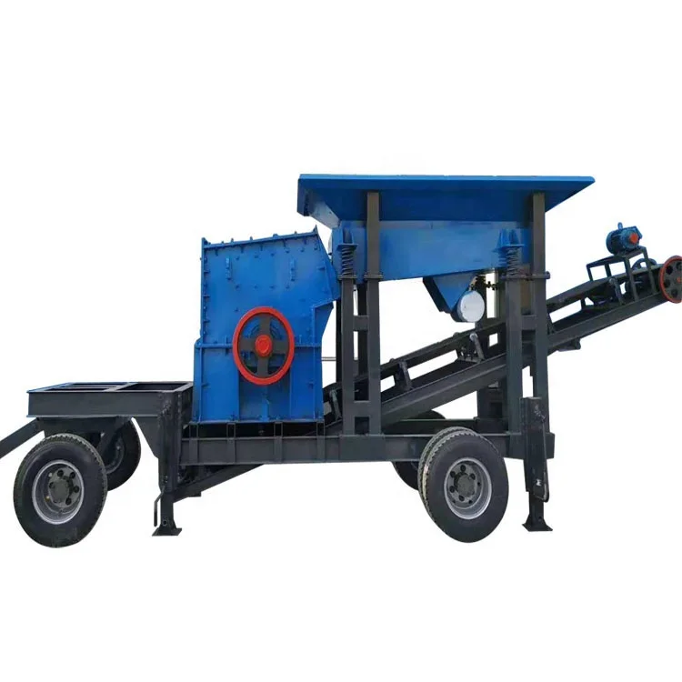 High efficiency small cone crusher hard stone mobile crushing plant for sale