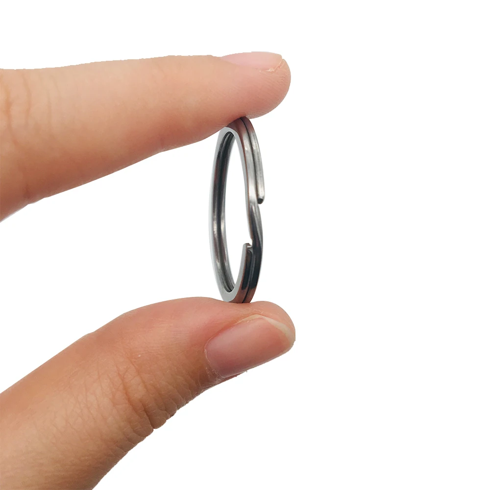 Stainless Diameter 28mm Flat Circular Keyring