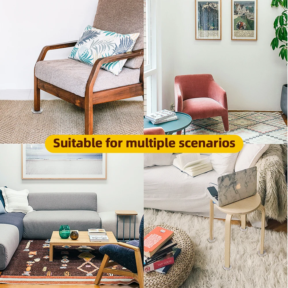 Plastic Carpet Protector Spiked Cup Comfortable Touch Caster Cup Spiked Furniture Cup for Sofas Tables Chairs Offices Bookcases