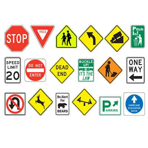 Please slow down reflective aluminum metal traffic road safety warning sign board signage
