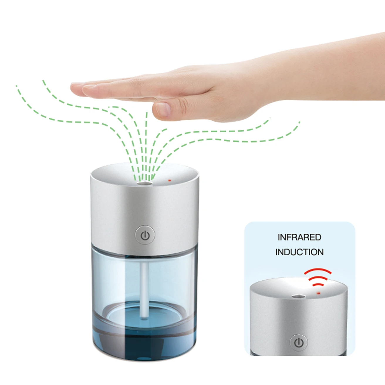 SCENTA дезинфицирующая бутылка, маленький настольный металлический спиртовой датчик, автоматический диспенсер дезинфицирующего средства для рук