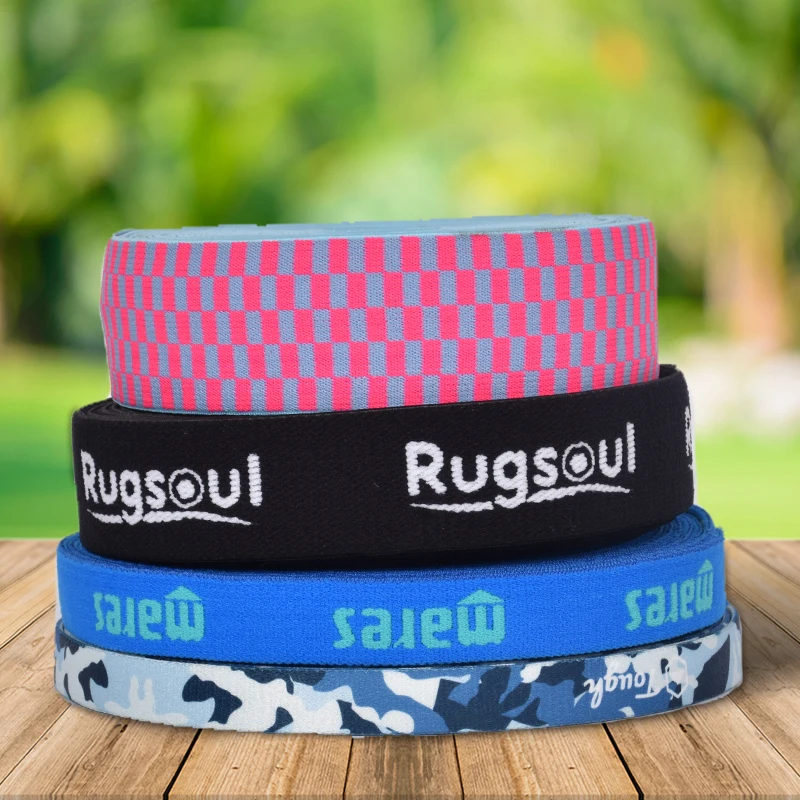50MM Custom Roll Multicolor Print Polyester Woven Band Non-slip Silicone Jacquard Nylon Webbing For Handbag Strap