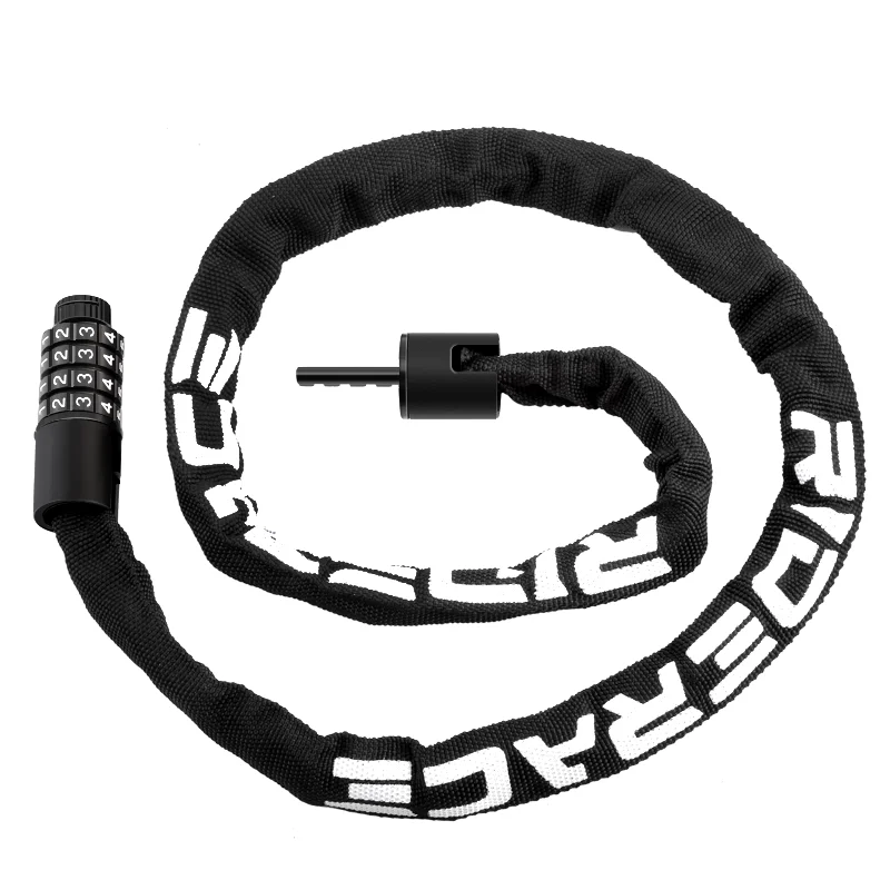 RIDERACE Bicycle Chain Lock Portable Anti-theft High Security MTB Mountain Bike Lock With 2 Keys For Scooter Electric E-Bike