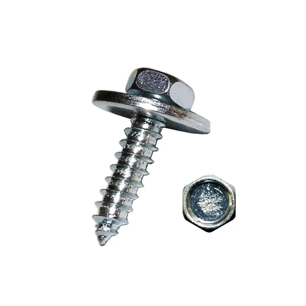 DIN EN ISO 10510 Zinc Plated M4 185mm Self Tapping Hex Head Self-tapping Fender Screws with Washer