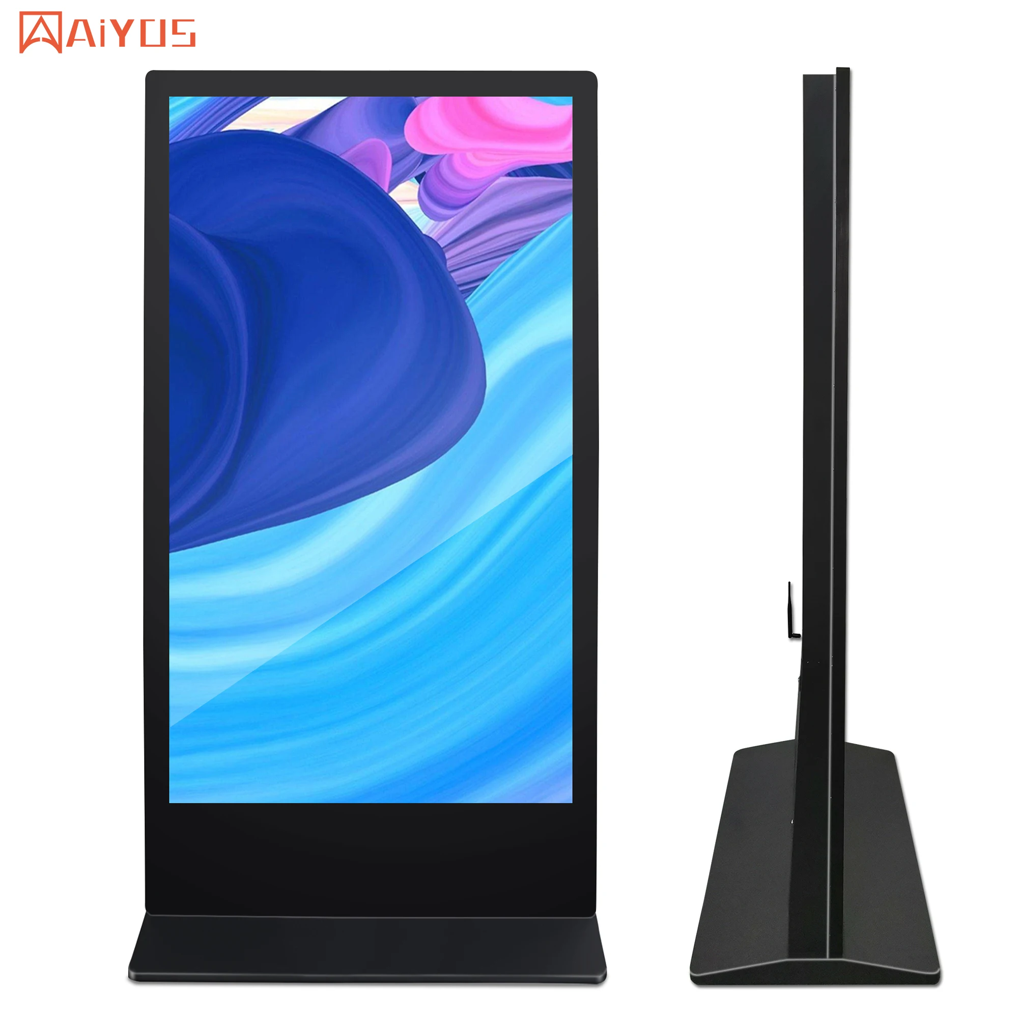 75-дюймовый напольный стенд Android Digital Signage коммерческая реклама Тотем киоск дисплей экран с программным обеспечением CMS
