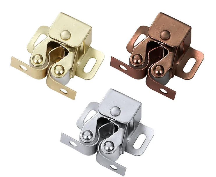Cabinet Door Stopper Magnetic Roller Catch Closet Cabinet Double Spring Roller Catch