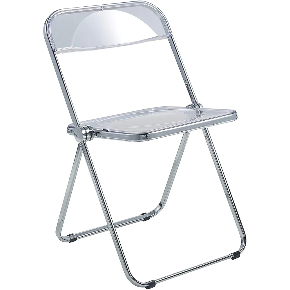 Modern luxury dining room lightweight outdoor stackable metal folding garden chair white chair covers for folding chairs