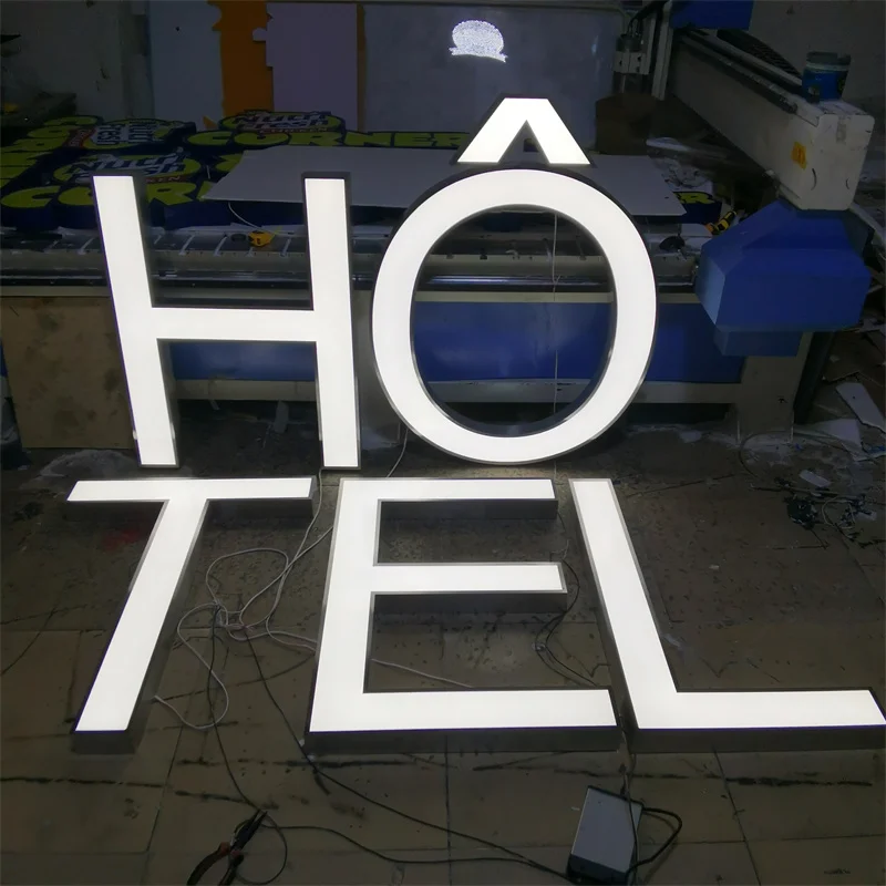 custom outdoor store front signs board 3d led logo outside business signage hotel channel letter storefront shop led sign