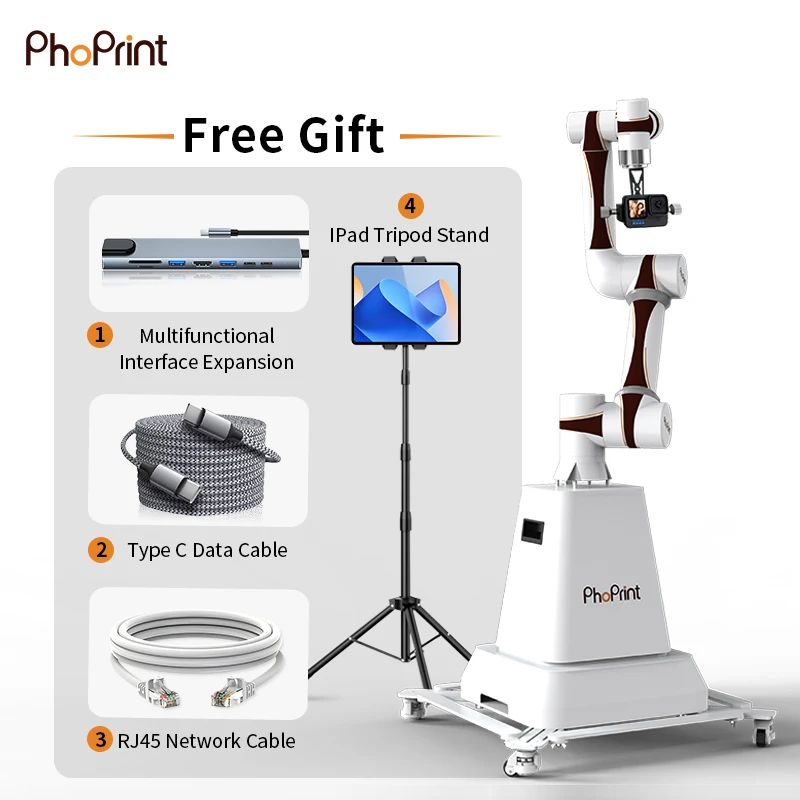 Automated Glambot Welding Robotic Arm Camera 6 Axis Arms Photo Booth for Party