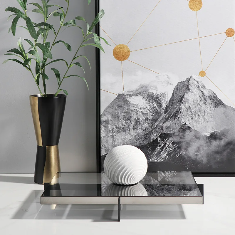 Luxurious Noble Crystal Decorative Tray Transparent round Metal Home Accessory for Storage for Tea Service or Home Decor