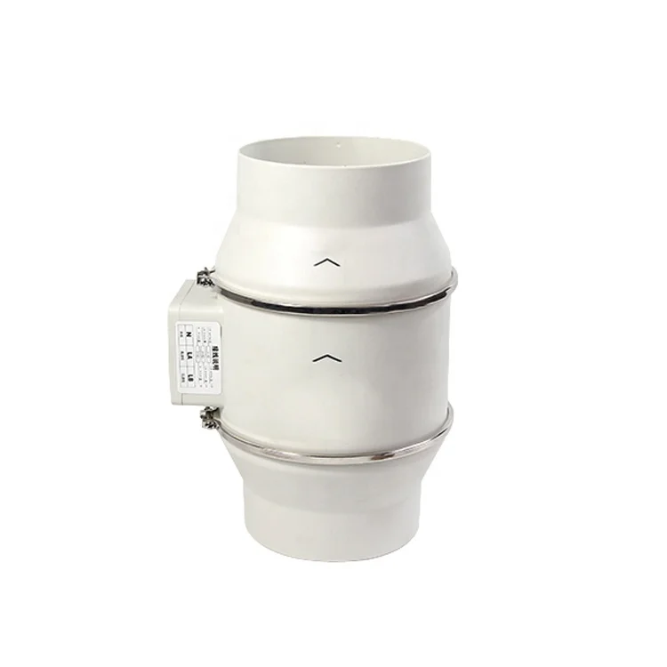 Factory supplier silent exhaust duct plastic booster oblique flow pipeline fan