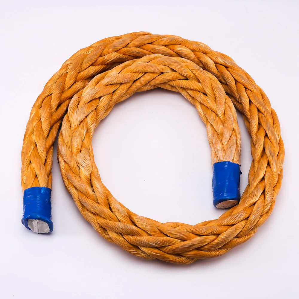 orange yellow blue colorful 44 46 48 50 mm * 180 200 220 m uhmwpe marine mooring rope for lifting rescue defense ships at sea