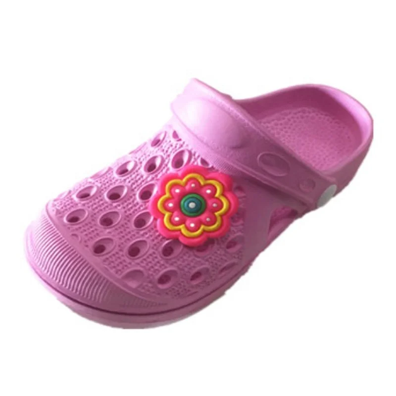 
Washable cute shoes with sticker for kids factory breathable soft-sole garden shoe animal slides child eva clogs 
