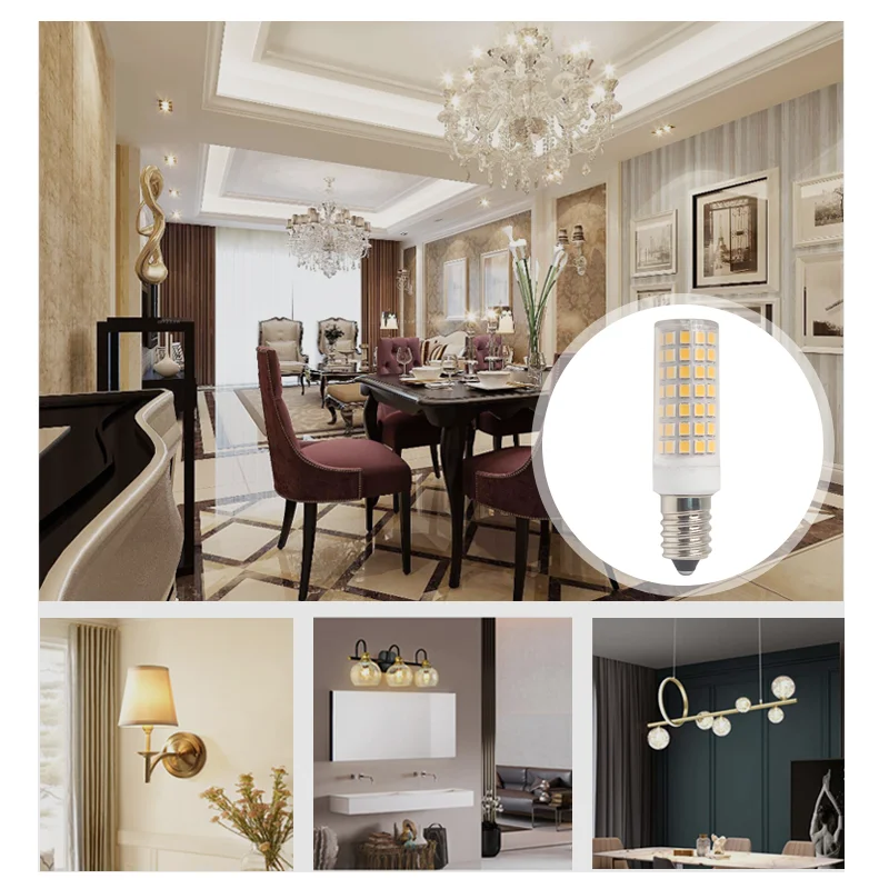 Free 85-265v Energy Saving Dimmable Led Bulb Manufacturer Wholesale 9w Flicker G4 G9 E14 E12 AC LED Ceramic Lamp Beads 20 - 65