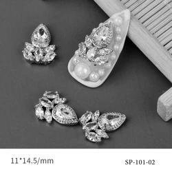 Alloy 3d Nail Charms Crystal Diamond Stone Strass Rhinestone Nail Jewelry Manicure Nail Art Decoration