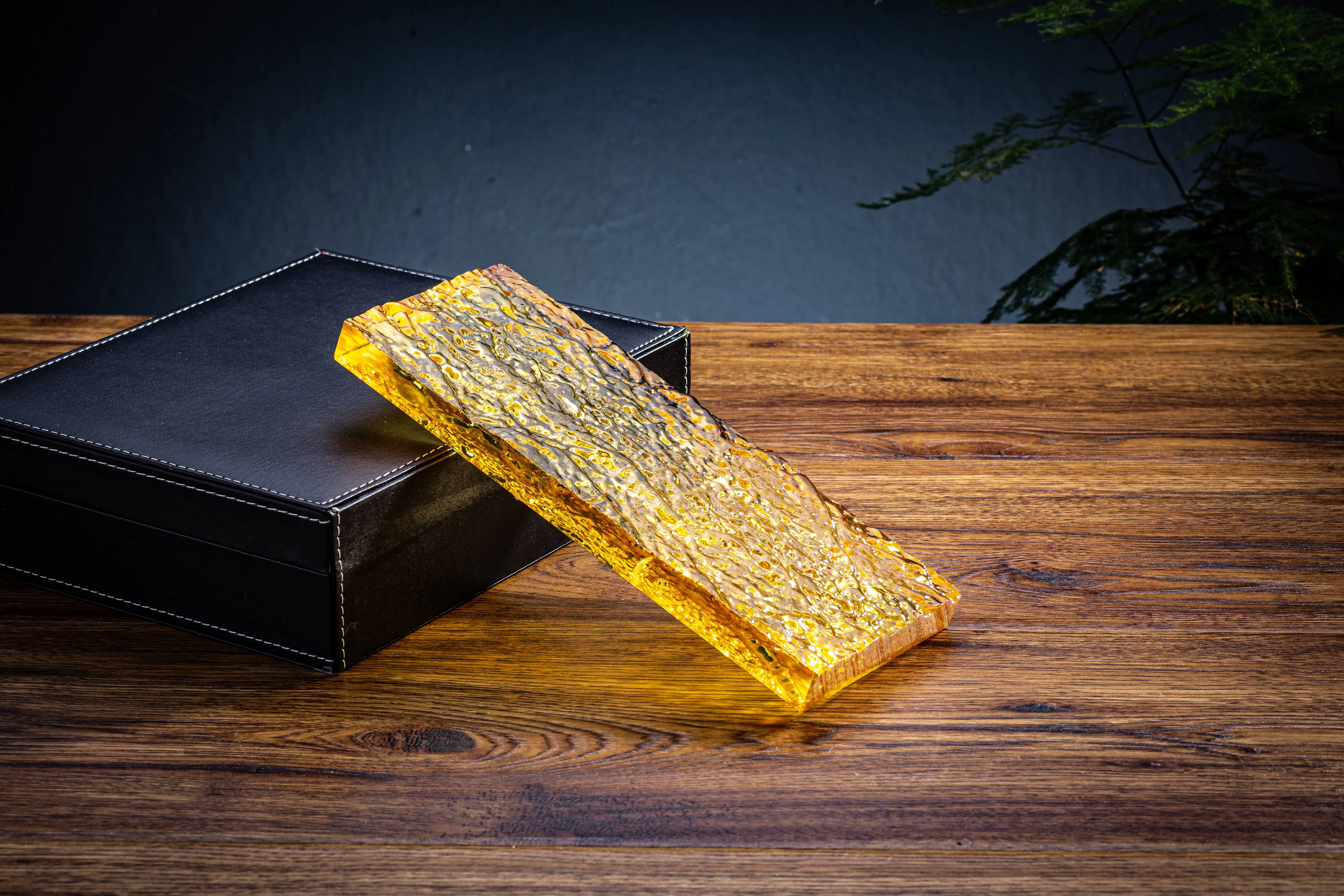 JYG 200x200x15mm hot-melt glass hanging blocks colored glass tile for wall partition