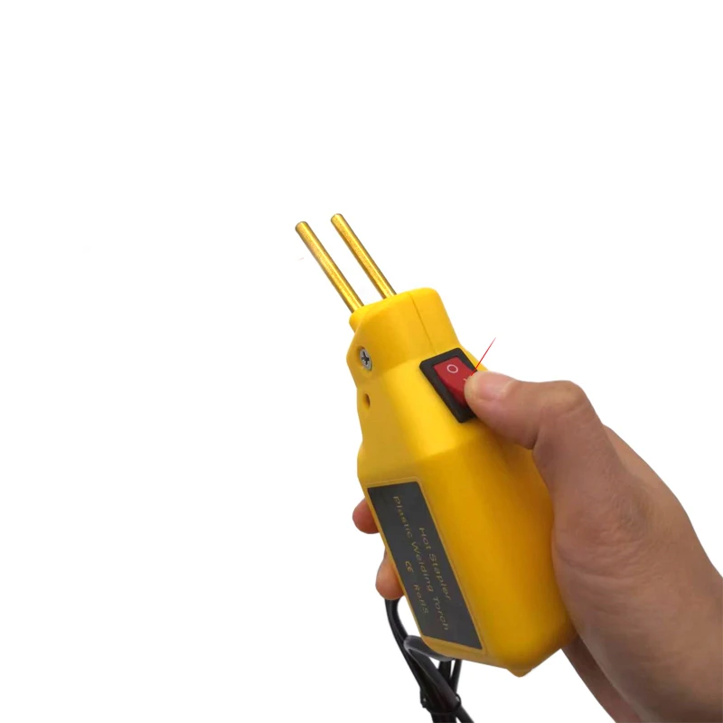 50 Вт мини-машина для сварки пластмассовых материалов Горячая Высокое качество пневматический степлер пневматический пистолет ПВХ пластиковая машина для ремонта автомобиля бампер для ремонта