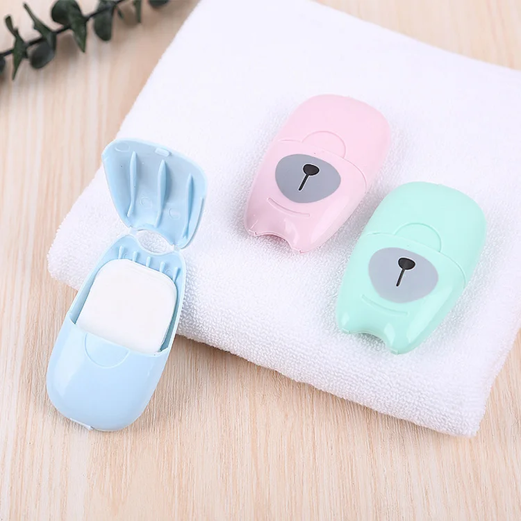 
Private Label Clean hand Disposable Cute Travel Portable Soap Tablets Mini Paper Soap Sheets 