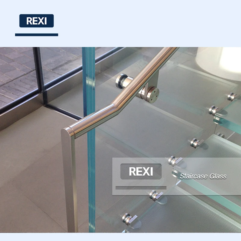 CE certified toughened tempered laminated glazing glass spiral staircase stair railing cost