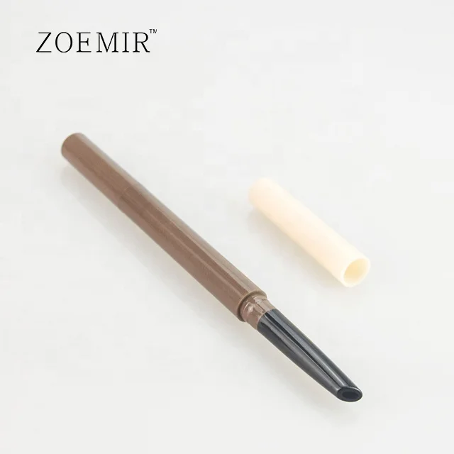 Kajal eyeliner pen white black brown custom design double end eyeliner eyebrow pencil with brush