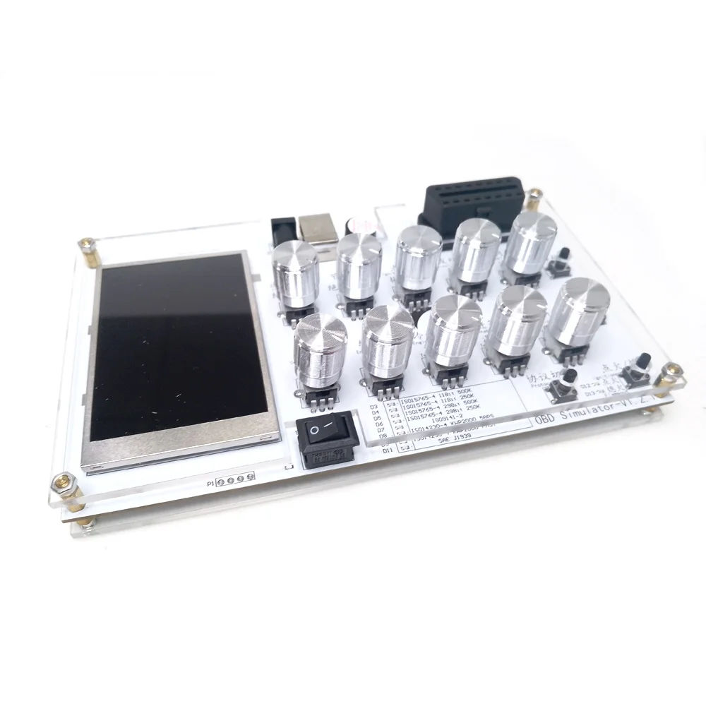 J1939 OBD II English Version OBD Simulator  ELM327 Development Test CAN Customization 5-SAE-J1939 Automotive ECU Simulator