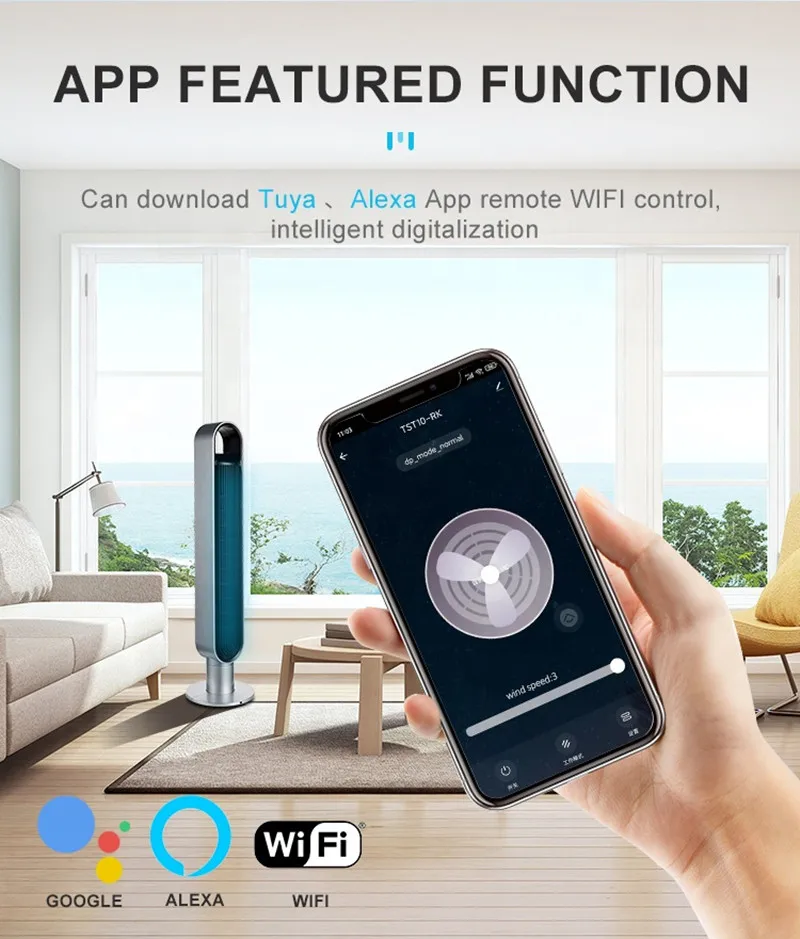 46 inch 100CM Remote Control LED display screens electric quiet silent cooling tower fan