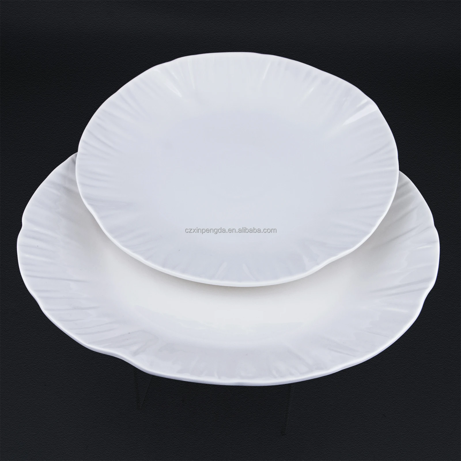 Cheap price customized design China fine dinner plates wedding home party restaurant porcelain ROUND dishes ceramic plates