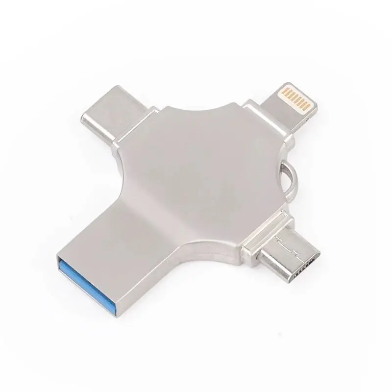 Creative metal multifunctional Cross mobile phone 4-in-1 USB flash drive for Apple huawei USB flash drive