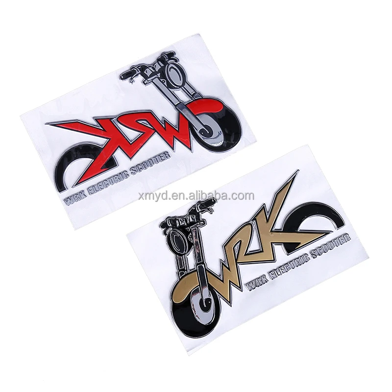 Supply PVC Plastic Logo Labels 3D Soft Chrome Weld Sticker With Sponge Tape