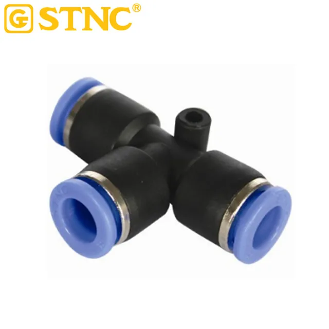 STNC Hot Sales YPE Series Grey White Color Union Tee Push In One Touch Quick Connector Fitting For Pneumatic Parts