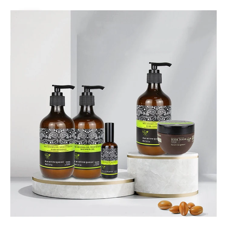 Guangzhou Factory High Quality Macadamia Oil Nutrition Conditioner Deep Repair Hair Care Products Shampoo Hair Oil Set