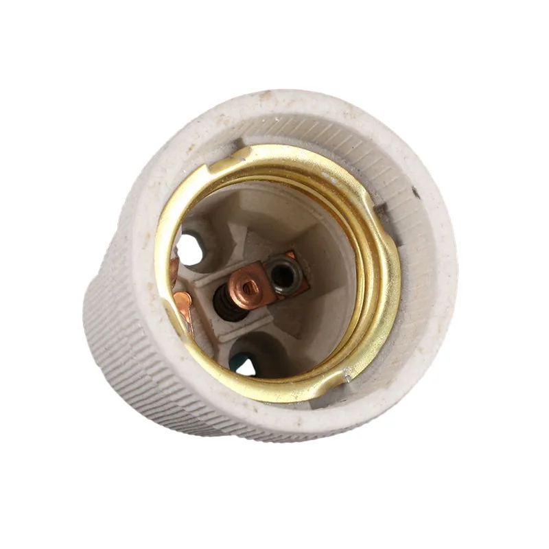 Wellsdiy 4A 250V F519 Ceramic Lamp Socket  E27 Porcelain Lamp Holder edison screw fitting light base from Manufacturer
