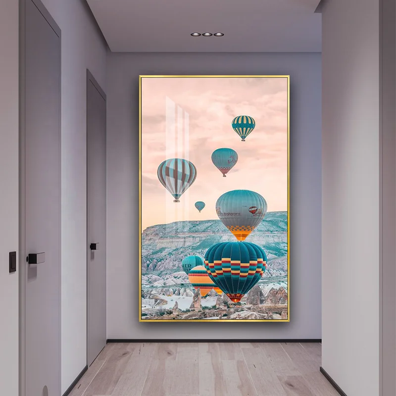 Modern Architectural Landscape Painting Custom Acrylic UV Scenery Wall Art Crystal Porcelain Painting