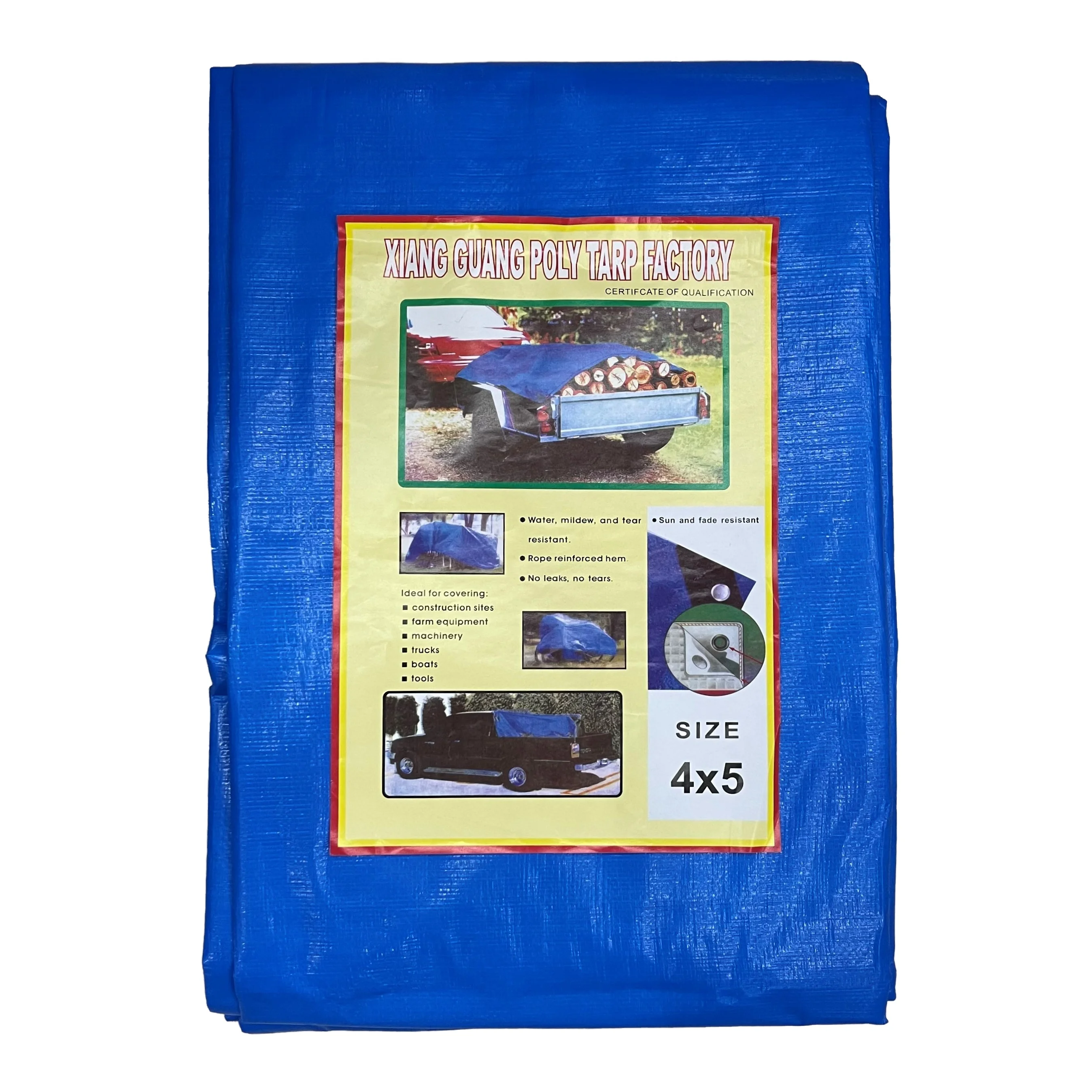 Lona Tarpaulin Factory selling 100gsm PE Tarpaulin / Tarp Outside Cover Truck Cover Waterproof